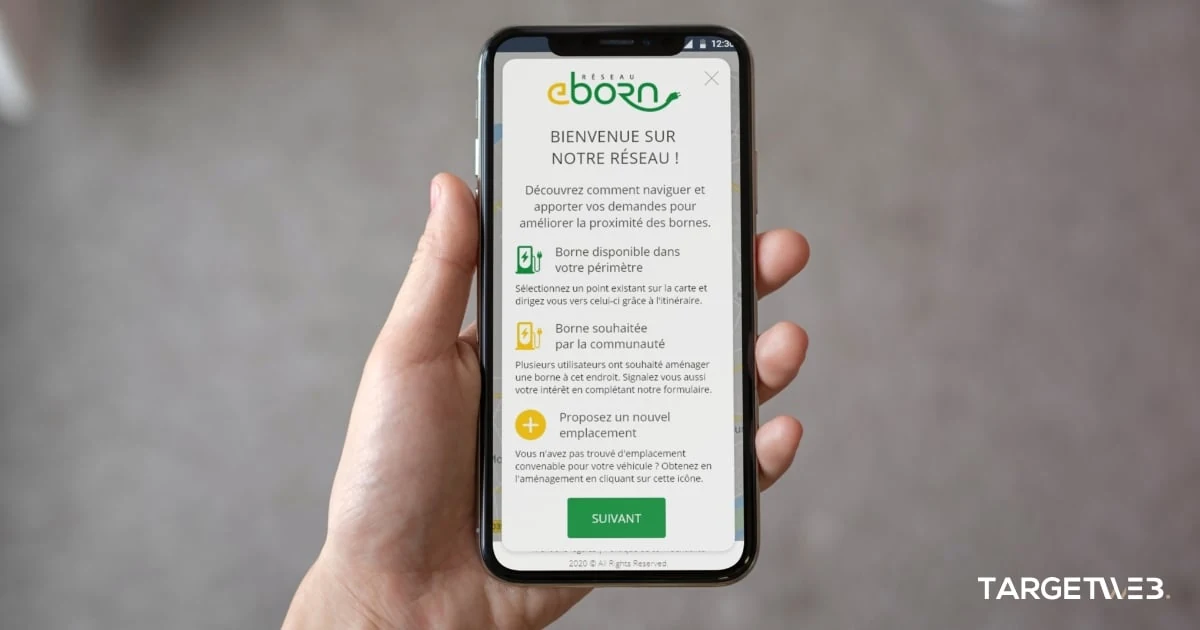 Parcours du projet Easy Charge sur téléphone