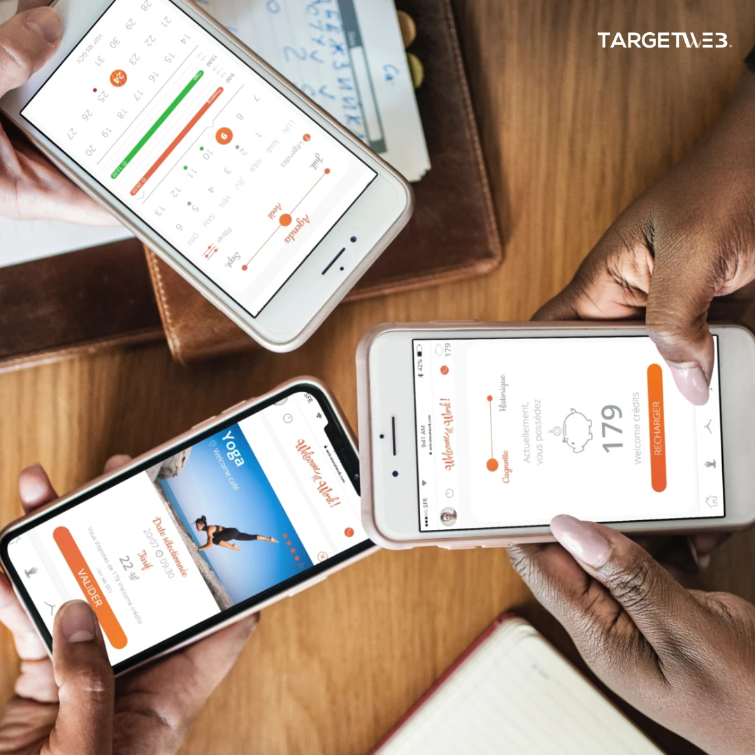 Interfaces Welcome At Work sur plusieurs appareils