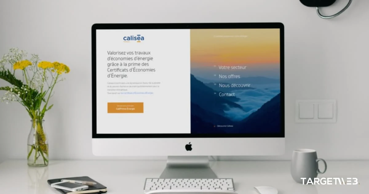 Site Calisea sur ordinateur