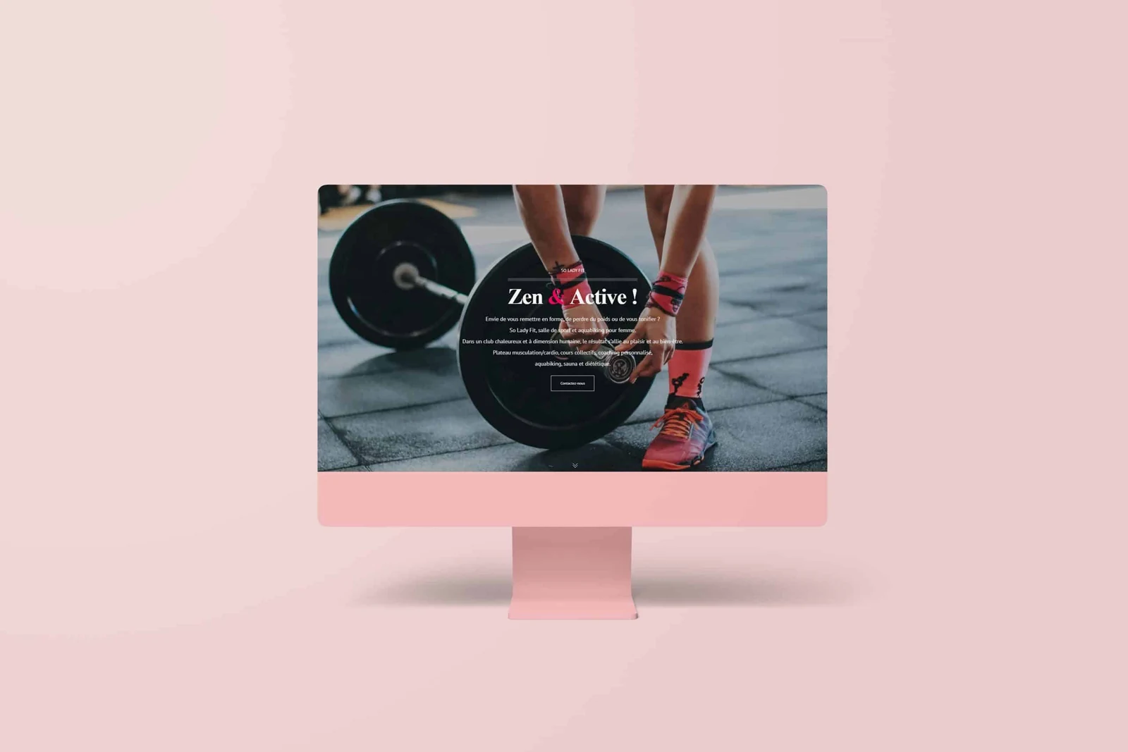Accueil du site So Lady Fit sur ordinateur