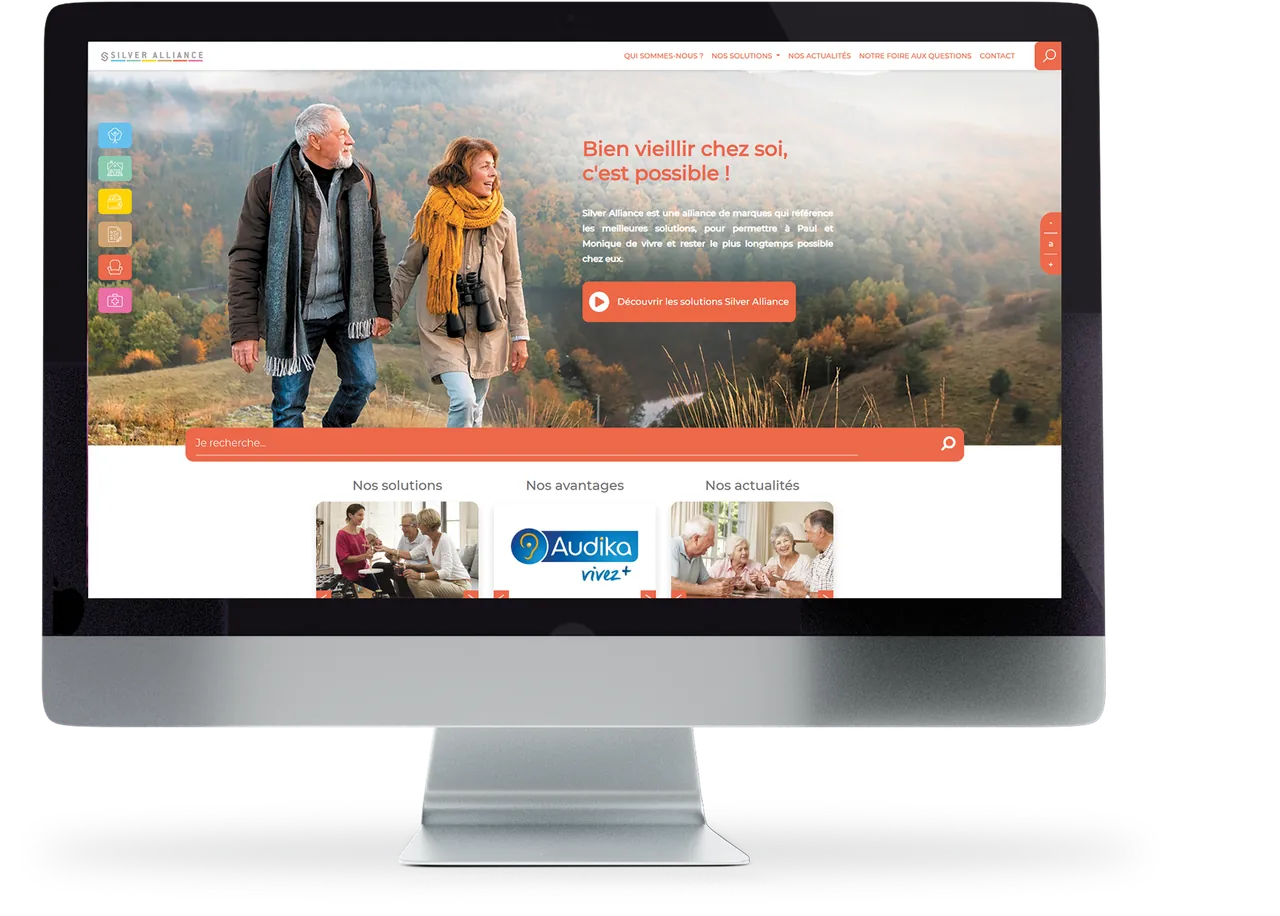 Accueil Silver Alliance après son évolution graphique